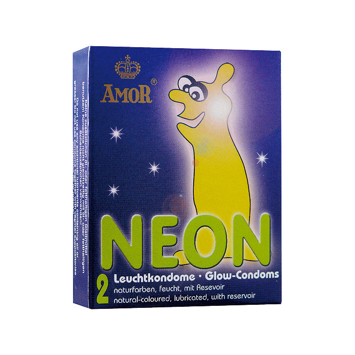 Neon Leuchtkondome 2 pz.